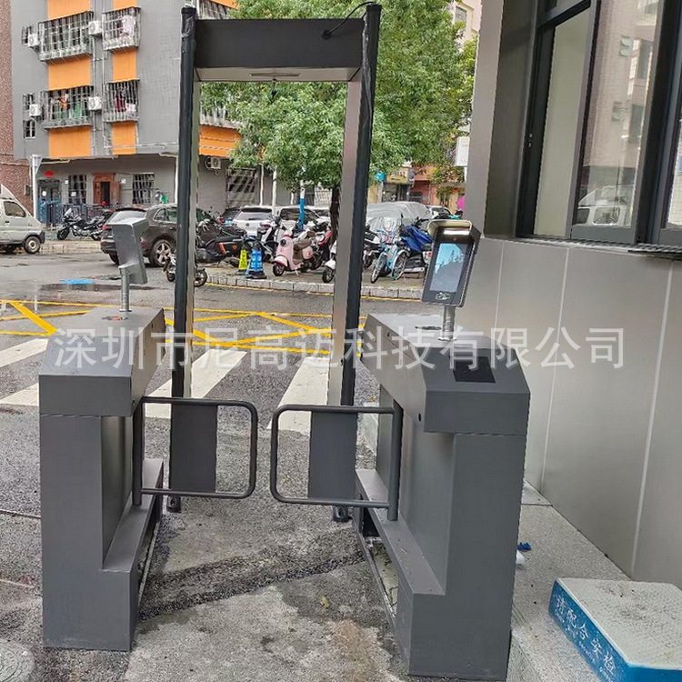 不锈钢烤漆摆闸人脸识别自动开门通道人员出入门禁闸机旋转辊动匝