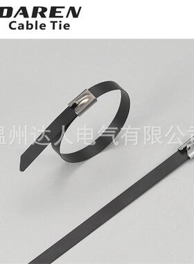 10mm宽【喷塑】BZP滚珠自锁式不锈钢扎带电缆桥架船固定厂家直销