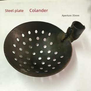 包邮钢板漏勺铁勺铁瓢大铁勺捞渣勺清理下水道淤泥挖泥土掏粪勺子