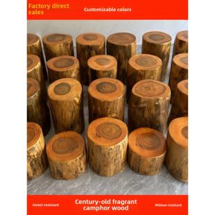 樟木墩树墩凳实木墩根雕刻原木树桩木桩底座茶几茶几圆木凳