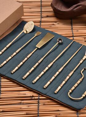 见素香坊 经典覆古色七件套 香道用具香席七君子空薰打篆热销R702