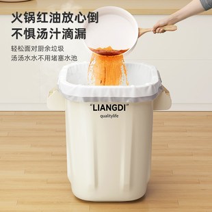 家用拉抽绳特厚厨房超大塑料清洁 大垃圾袋大号厨余加厚手提式