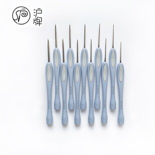 灰色柄钩针优质不锈钢手工打磨钩针手工编织工具毛线勾针 沪牌新款