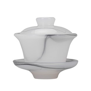 白玉琉璃三才盖碗茶杯单个家用高端玉瓷功夫茶具泡茶器防烫敬茶碗