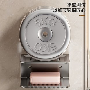 家用卫生间免打孔双层香皂盒 浴室肥皂盒壁挂沥水置物架2024年新款
