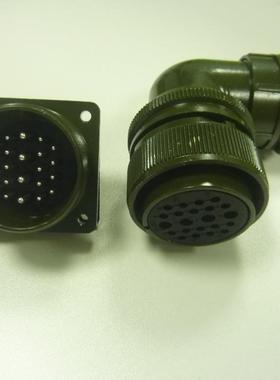 现货供应22芯连接器MS3108A28-11S弯式航空插头-防水接头