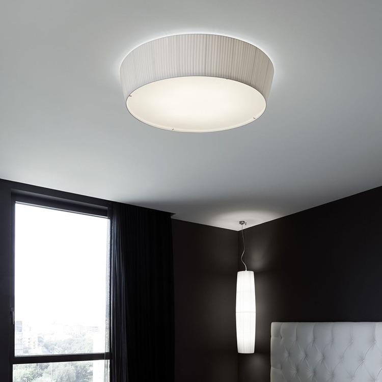 北欧客厅布艺吸顶灯现代简约卧室房阳书台圆形温馨家用主卧氛围灯