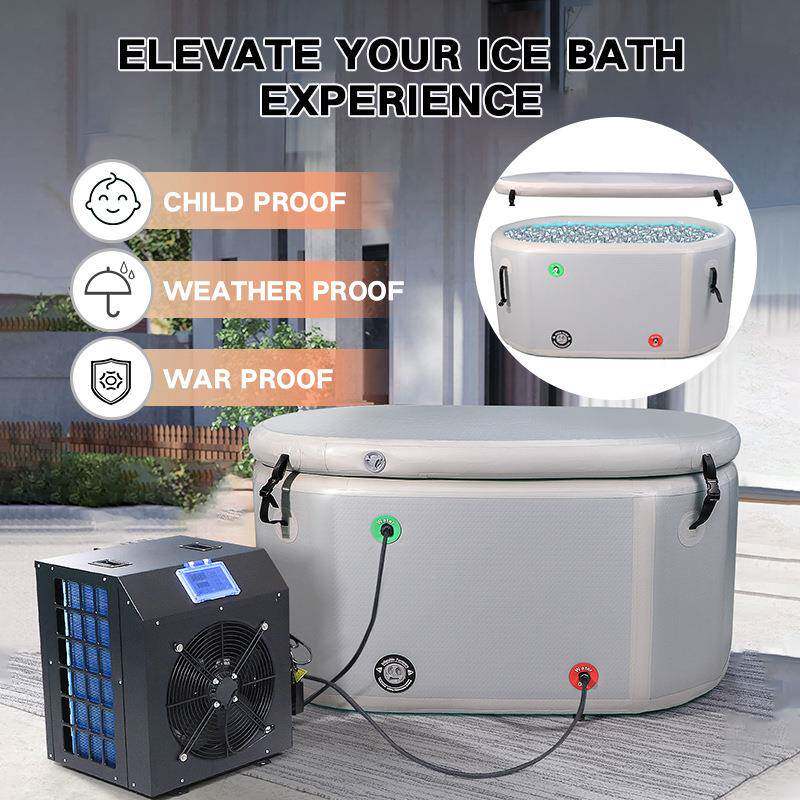 冰浴桶充气PVC水池健身冰浴浴缸家用icebath泡澡桶冰桶