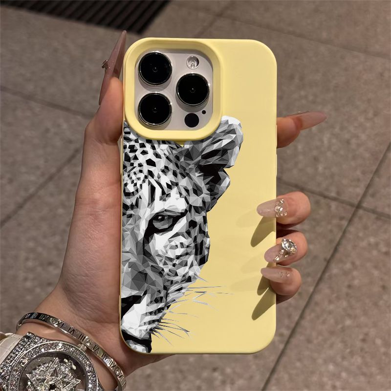 半个豹头适用于苹果17pro华为MATE80手机壳荣耀500可爱小米15OPPOfindx9红米k90VIVOs30肤感大孔IQOOneo11