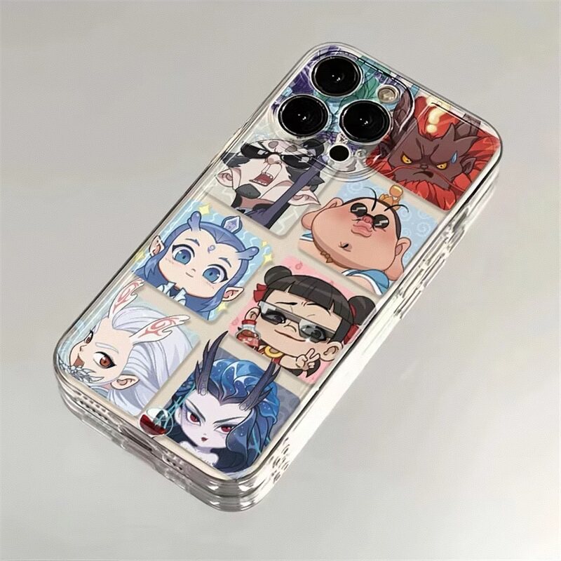 Q版哪吒适用苹果16Promax手机壳IPHONE15PLUS创意14魔童闹海13超火7/8可爱x/xs/xsmax透明平果12防摔SE4套