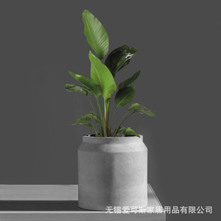创意瓦罐镁泥花盆阳台庭院别墅酒店景观盆小口径圆形水泥花盆