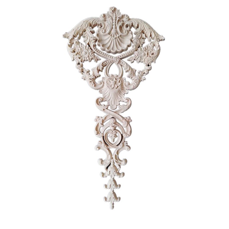 东阳木雕欧式实木贴花客厅背景墙门头花装饰雕花镂空雕刻木花角花