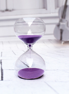 创意新款小沙漏情人节闺蜜生日礼物家居装饰摆件玻璃男朋友礼品促