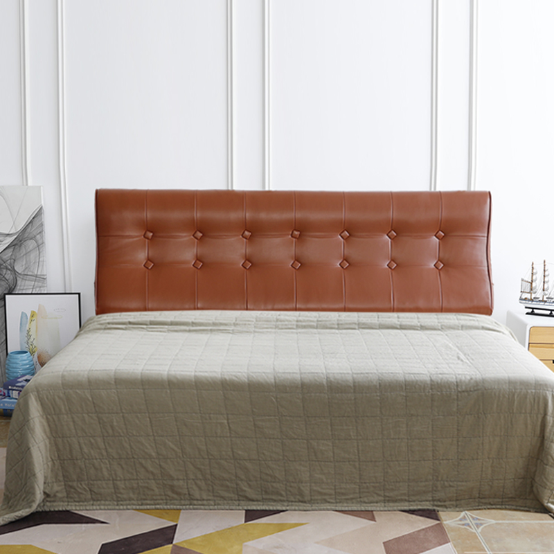 无床头用榻榻米床头靠垫软包靠背垫床靠枕皮质R护腰自粘罩套硬海