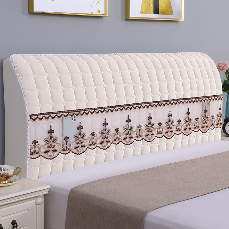 加绒加厚床头罩套四季通用床头套木床头靠背垫皮R床头防尘套保护