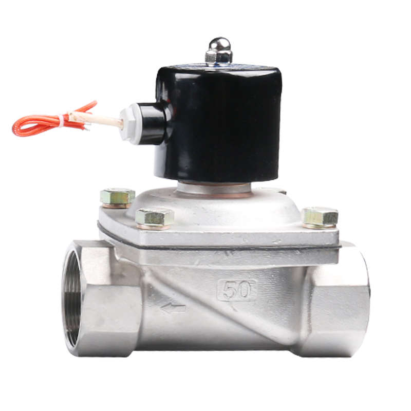伊莱科2W型不锈钢电磁阀水阀控制阀热水器水管常闭开关12V/24/220