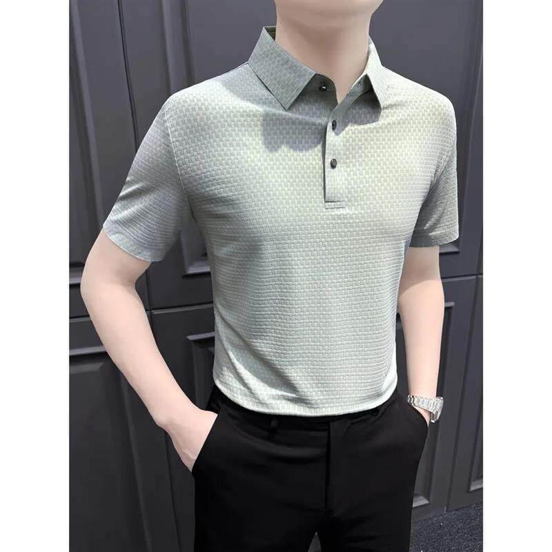 Elbaph轻奢男装EXZL甄选polo衫春秋款2026新款高级感修身短袖t恤