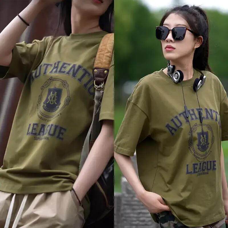 北嘉服饰美式复古2026新款夏季男短袖潮流帅气高级感圆领运动T恤