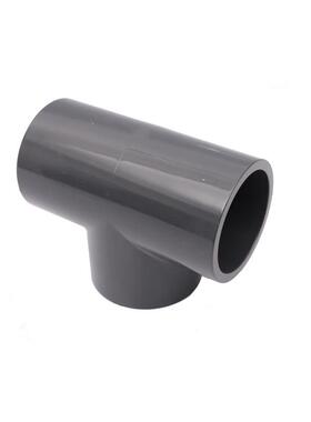 UPVC三通耐腐蚀化工级塑料深灰色异径三通150*125耐酸碱加厚PN16