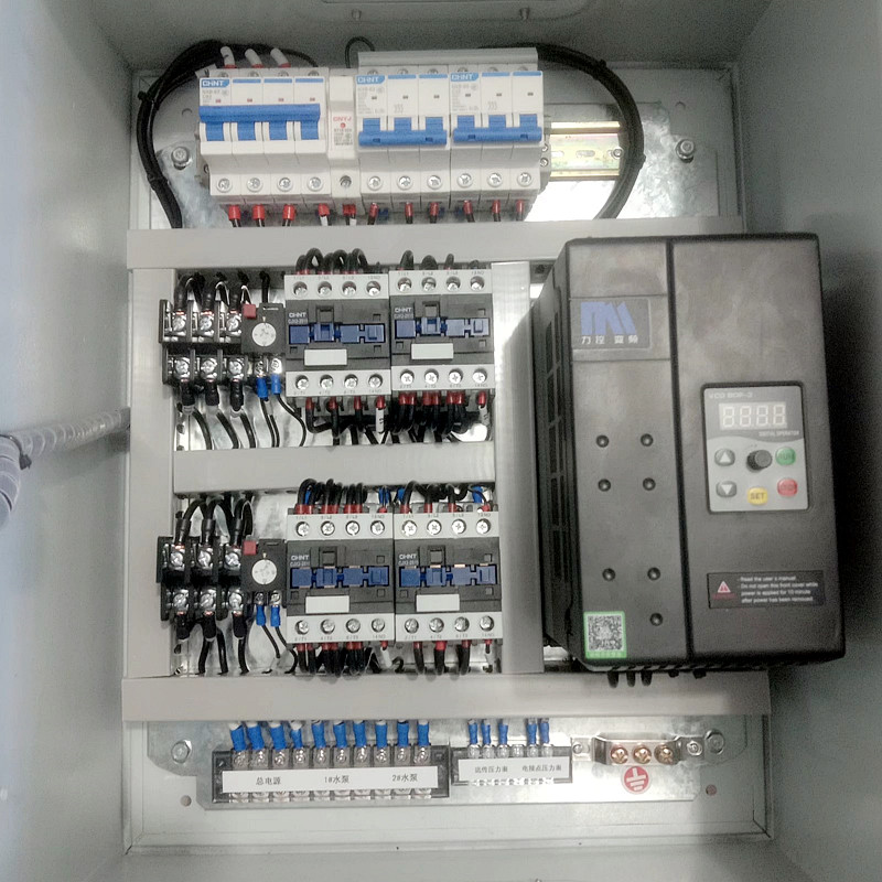 变频恒压供水控制箱水泵一备一用稳压远传压力表缺水保护配电箱柜