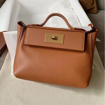 高端纯手工蜡线2424mini翅膀包进口牛皮单肩斜挎手提双肩凯莉包女