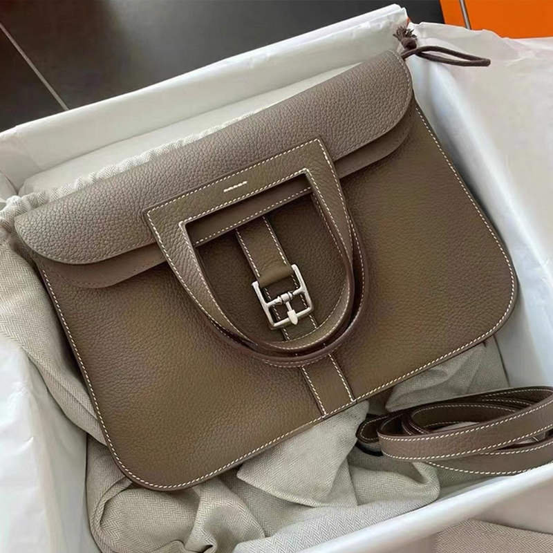 纯手工2025新款蜡线进口TC皮哈赞包真皮马蹄包单肩斜跨哈喇子女包