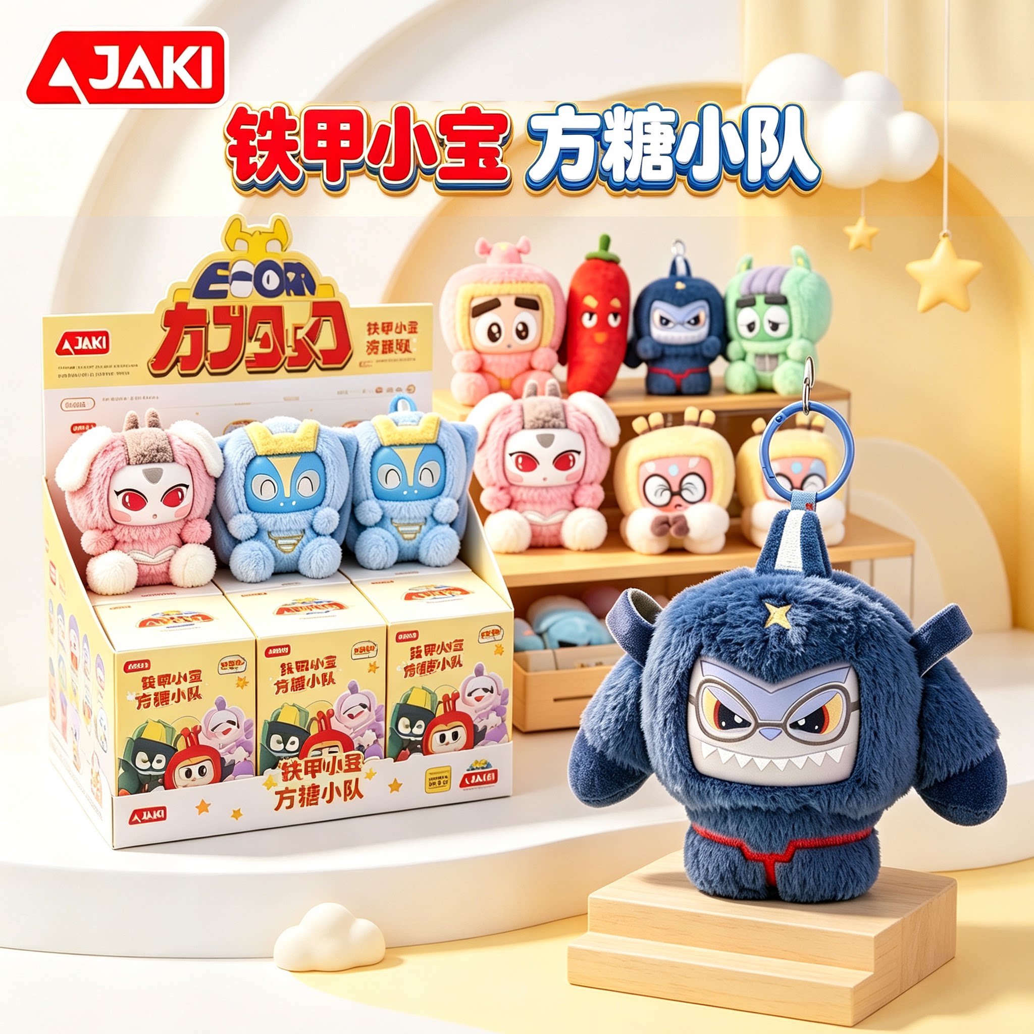 JAKI佳奇铁甲小宝毛绒盲盒礼物图片