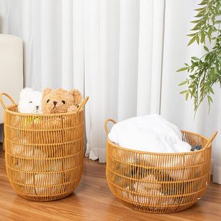 仿藤编脏衣篮洗衣篮酒店民宿浴巾筐玩具收纳筐家用换洗衣服收纳篮