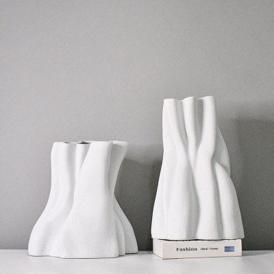 现简约磨砂l黑白色花摆件客厅样板间创意插花异性软装花器,家居饰品,花瓶,淘宝优惠券,粉丝福利购,淘宝优惠卷