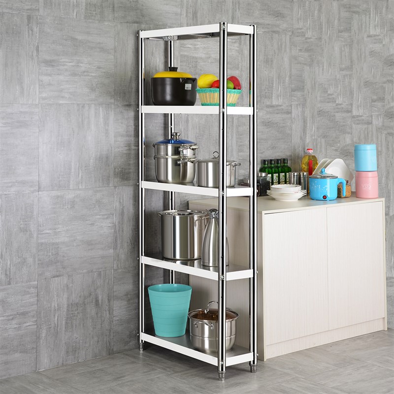 不锈钢宽25厘米夹缝收纳置物架四层长60长50宽20墙角杂物锅架盆架