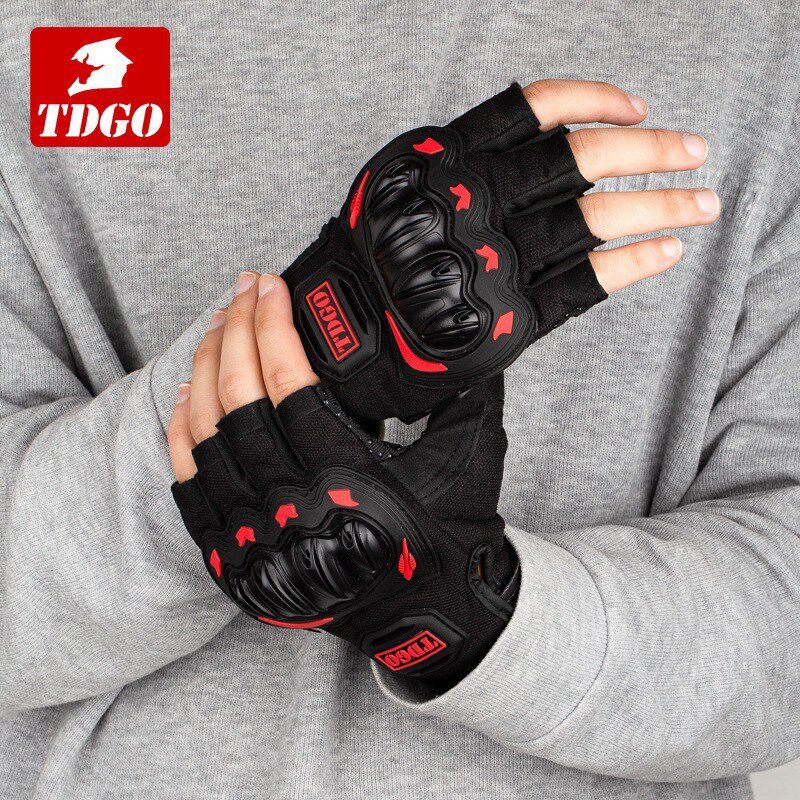 摩托车骑行手套夏季男士全指半指透气机车手套防摔自行车手套防风