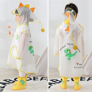 女童 儿童雨靴男童小童幼儿小孩胶水鞋 鲍雨新恐龙宝宝雨衣雨鞋 套装