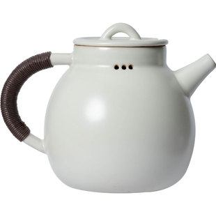 苏打釉大号煮茶壶侧把壶 中式 陶泥炭炉黑晶炉功夫茶具家用烧水壶
