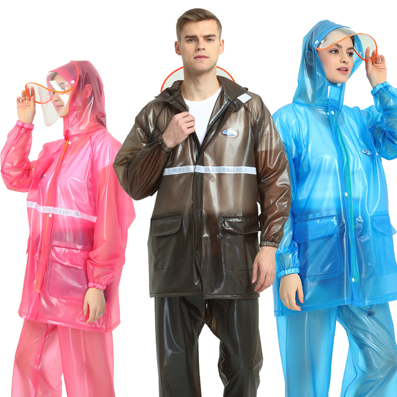 雨衣雨裤套装 塑料牛筋 外卖分体雨衣单人全身防暴雨加厚女男夏季