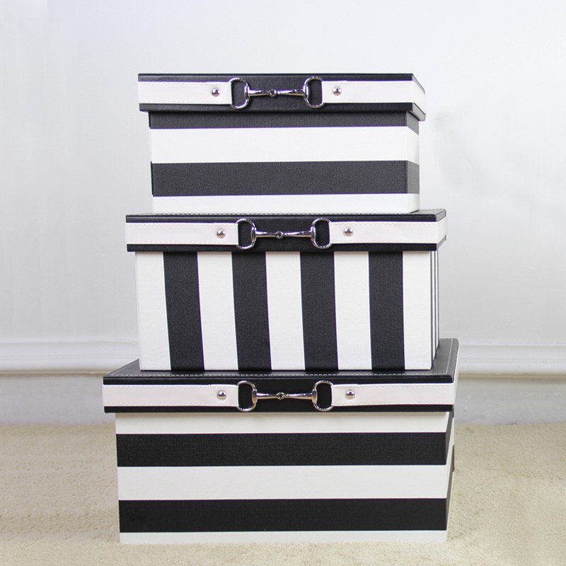 样板间衣帽间衣柜书架装饰架皮箱装饰收纳盒储物箱家居收纳整理箱