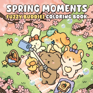 SPRING MOMENTS【春日时刻】放松解压涂色本涂鸦填色圣诞节礼物