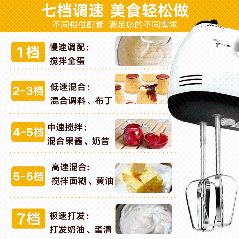 打蛋器电动家用烘焙搅拌机奶油蛋清打发器迷你小型自动手持式套餐