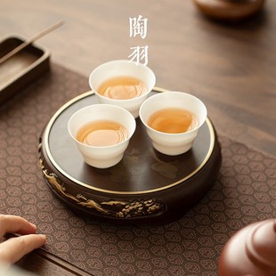 黄铜壶承茶承壶托底座功夫茶具紫砂壶盖碗家用干泡茶垫茶托茶壶垫