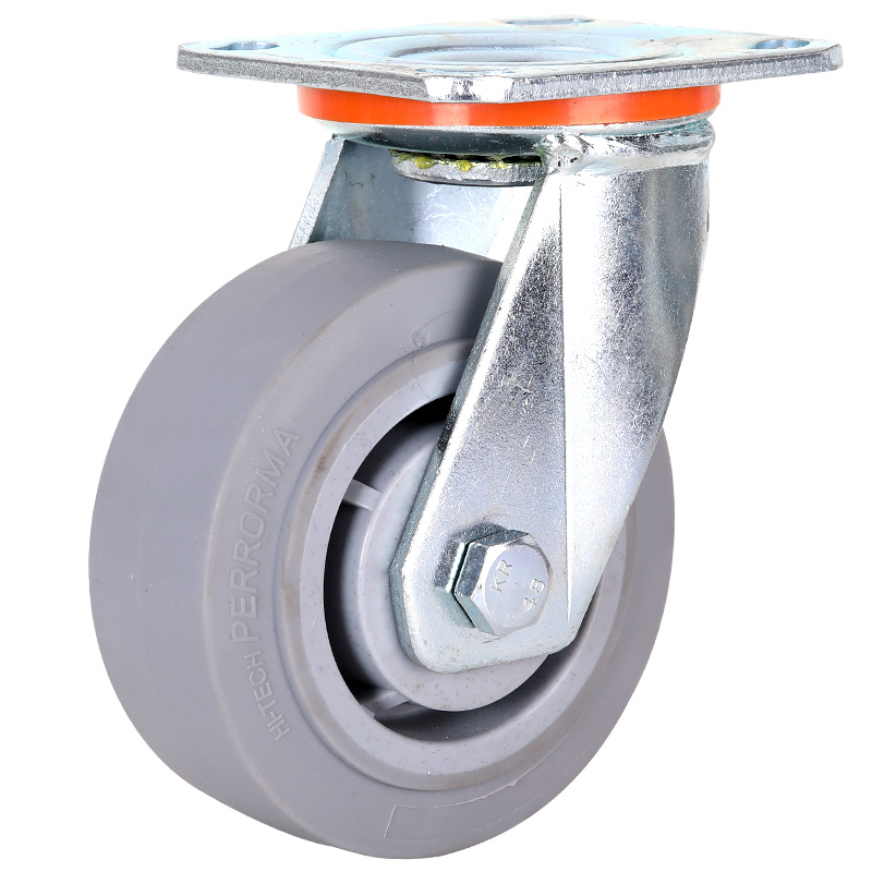 重型脚轮4寸5寸6寸8寸橡胶静音万向轮3寸4寸5寸带刹车手推车轮子