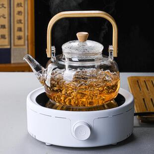 热酒壶煮红酒器皿电加热煮酒器 黄酒温酒器家用烫酒壶玻璃怀旧老式