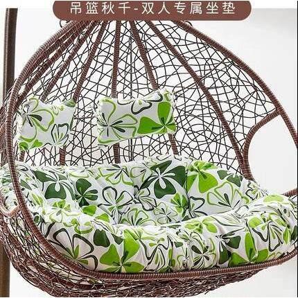 双人摇椅靠背换洗布套圆形摇篮吊篮靠垫四季垫子一体吊椅坐垫藤椅