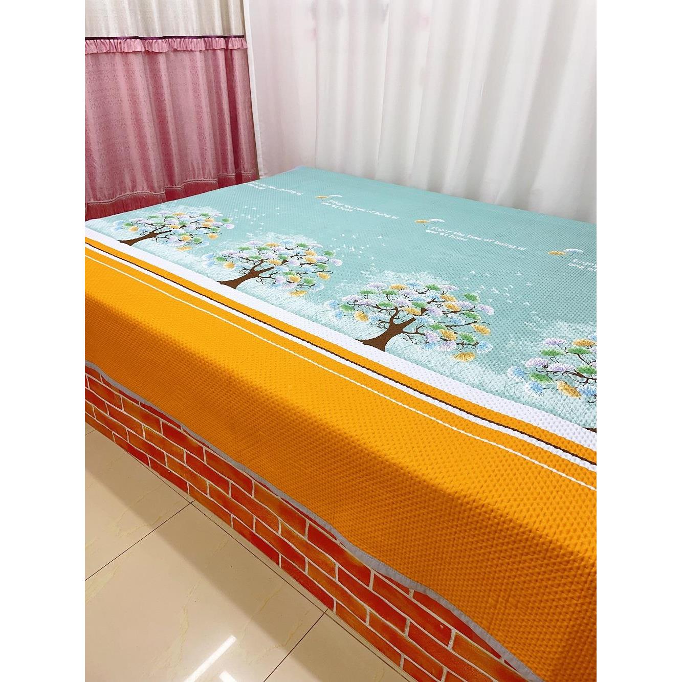 四季通用床盖炕盖榻榻米盖双面可铺花边款三层夹棉防滑公主炕单