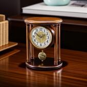 2025新款 时钟表 大号座钟摆台式 中式 实木座钟客厅静音桌面钟表欧式
