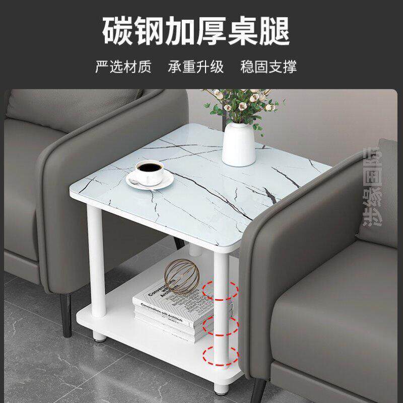 单人沙发中间茶几正方形小方桌沙发边几办公室单人位沙发中间小茶