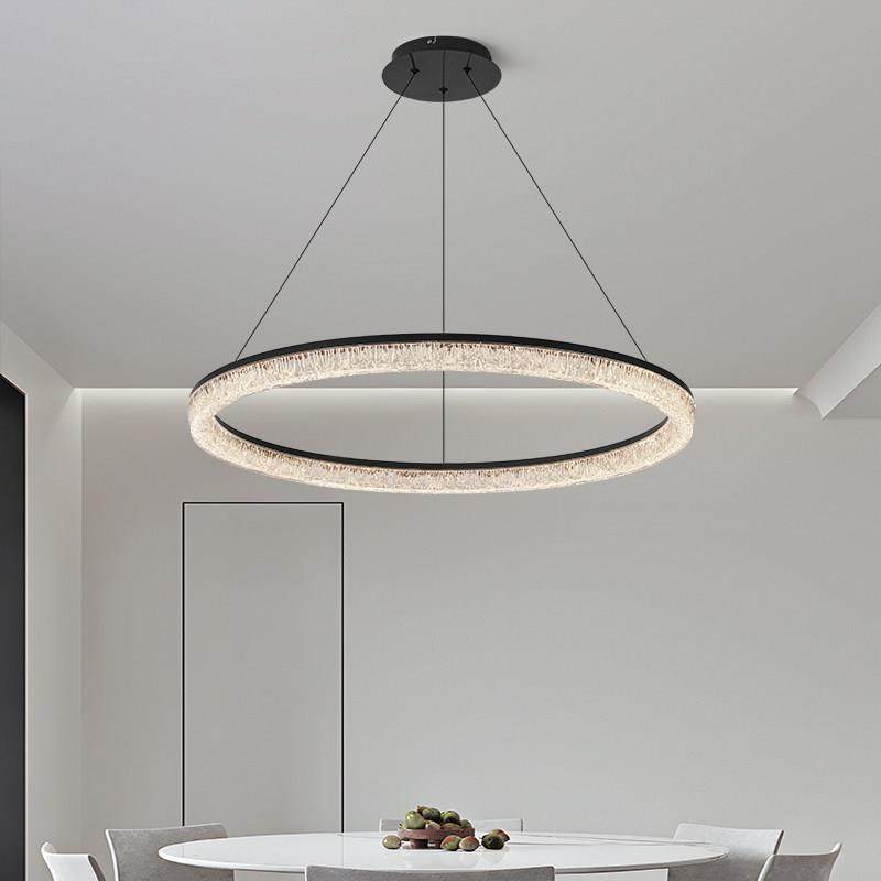 意式轻奢客厅吊灯现代简约大气圆环大厅主灯2025新款高级全屋灯具