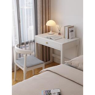 北欧实木白色书桌小户型化妆台长60/70CM现代简约学习办公电脑桌