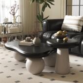 创意法式 轻奢云朵茶几现代简约极简小户型不规则茶几桌设计师高级