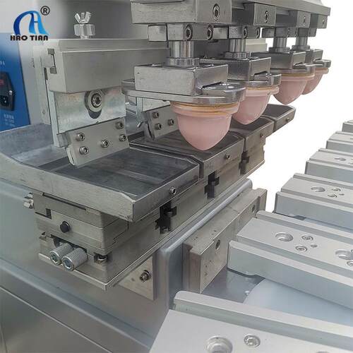 晧天4色转盘印机全自动电玩具子电器塑料移皮移革P-150C4美甲印机