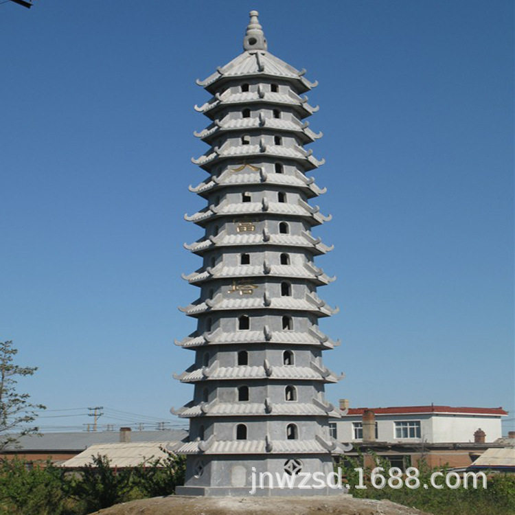 寺庙白玉石宝塔雕刻 山东生产庙宇文昌塔图 寺院石制宝塔雕塑价格