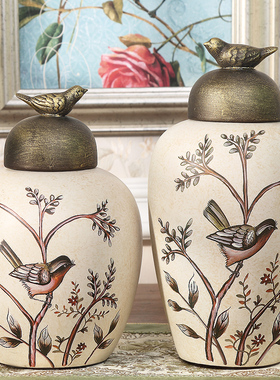 美式酒柜摆件客厅装饰品家具软装玄关摆设房间收纳家居饰品工艺品